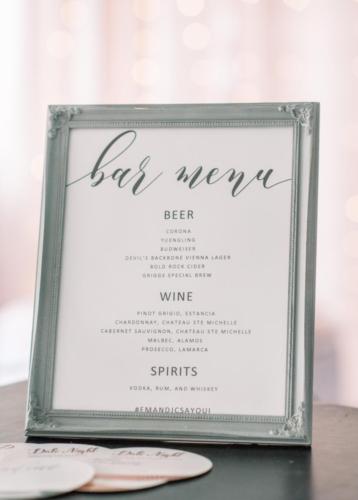 Bar Menu